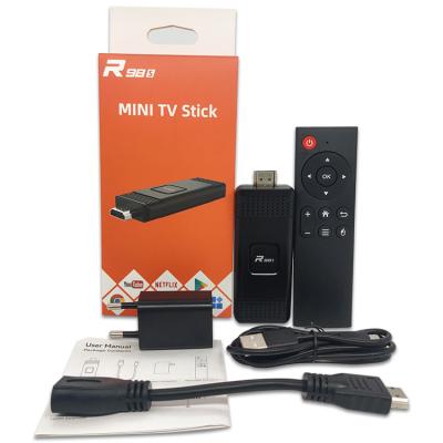 China USB Mini Fire TV Stick 2GB Super Small Full HD 4k TV Stick Ram 32GB Rockchip RK3228A R98S Android 8.0 TV Stick for sale