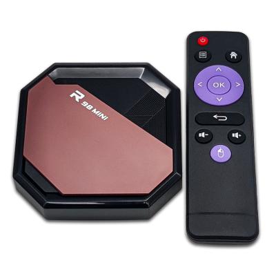 China Hot Selling 2+16GB wifi2.4g/5g ROM 2+16GB wifi2.4g/5g MINI full hd 4k orange plastic casedigital USB3.0 tv box android10.0 R98 smart android box for sale