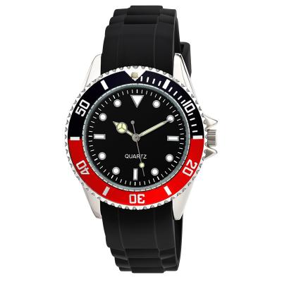 China Not Specified Classic style private label Luminous Hands Silicone Strap Quartz Watch for Men for sale