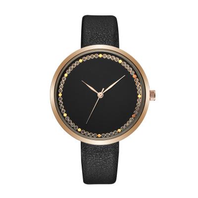 China Non-specific water diamond student watches fashion ultra-thin simple PU strap quartz watch for sale