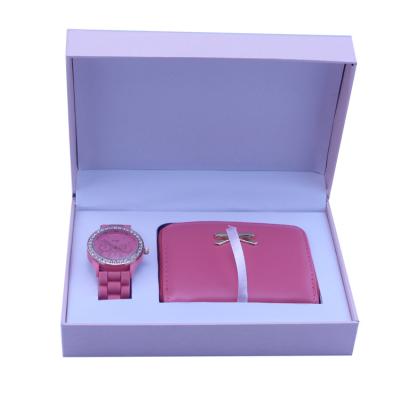 China Not Specified Diernuo Silicone Watch Wallet Gift Set For Women With Gift Box for sale