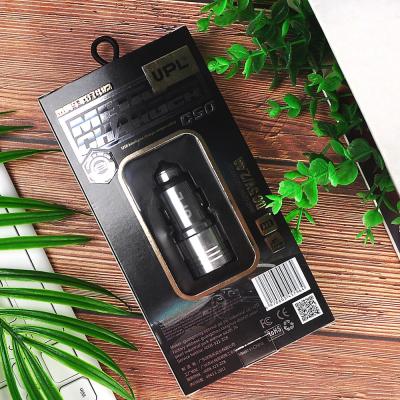 China UniversalÂ   2020 New Dual USB Car USB Charger 2020 Safety Metal Hammer Appearance Fast Stable Charging Stable Charger for sale