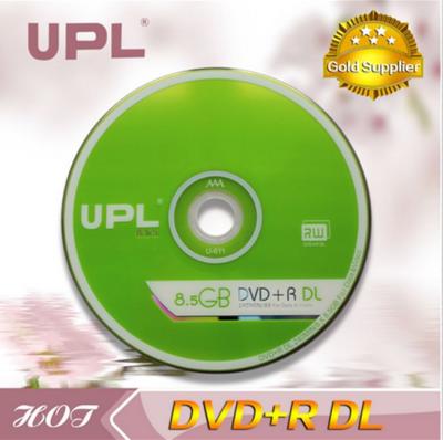 China UPL Hot Sale Single Layer Blank Grade A DVD DVD+R DL 8.5gb 8x Dual Layer DVD+R DL 8.5gb 8x With Shrink Wrap for sale