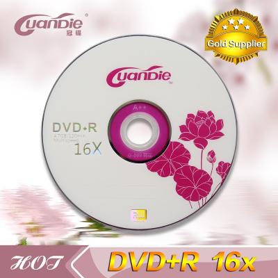 China Single layer high compatibility dvdr 4.7GB empty dvd in bulk with shrink wrap packing for sale