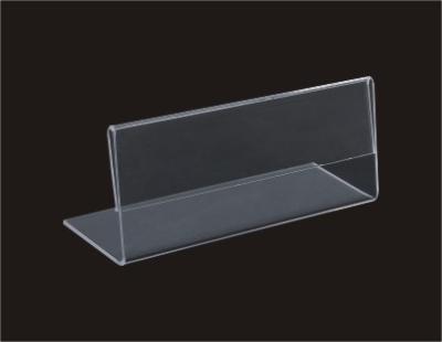 China Bended Clear Acrylic Label Holder For Retail Display , Easy To Install for sale