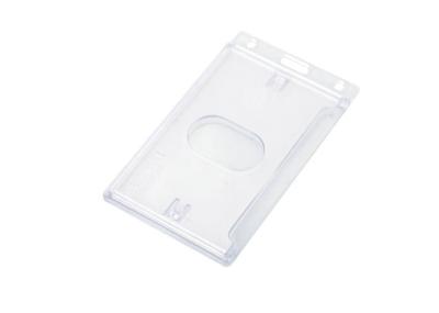 China Clear Portrait AS Bank credit card, Conference Name Badge Holders With thumb hole 30216 for sale