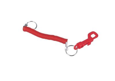 China Decorative Red PP and PVC Promotional Keychains with spiral cord 30584 for sale