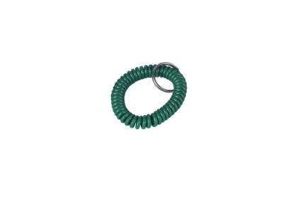 China Green Wrist PVC key holder, Promotional Keychains with Spiral ring 30590 for sale