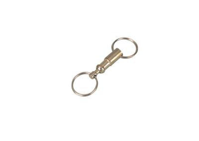 China Brass Push and Pull apart double key ring, Steel Promotional Keychains 30596 for sale