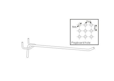 China chrome, zinc, nickel Plating 7 balls Metal Steel wire pegboard Retail Display Hooks 31141,31142,31143,31144,31145 for sale