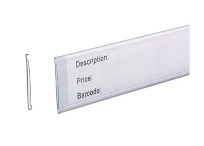 China Clear Plastic Label Holder, Channel Strip Label Holders, Custom Color PVC Plastic Super market price tag  31242 for sale