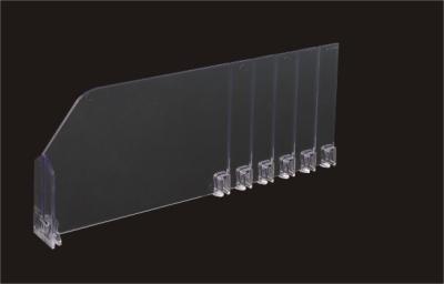 China Clear Shelf Dividers Pusher / Breakable Divider for Shelf System for sale