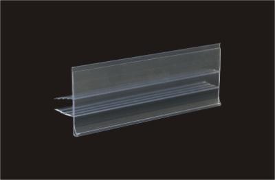 China Clear Extruded Plastic Label Holder / shelf label holders self adhesive for sale