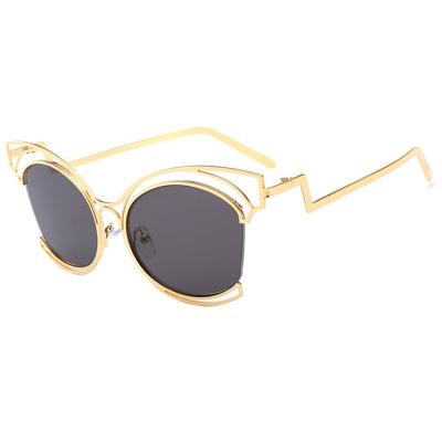 China Wholesale Brand Design Metal Irregular Sunglasses UV400 LIOSLAI 652 Trendy Retro Shape Oversized Luxury Sunglasses For Women Men for sale