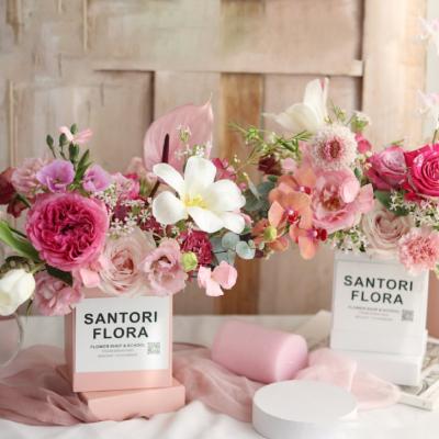 China Recycled Materials Formed To Form New Paper Custom Luxury Rose Packaging Heart Gift Florist Dry Flower Box Wholesale for sale