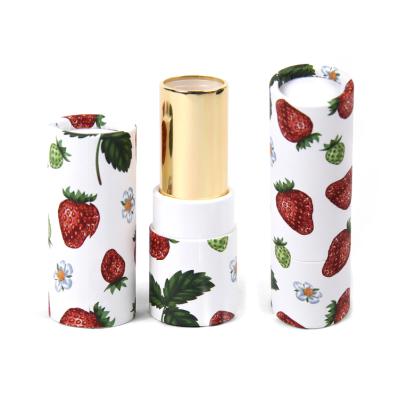 China Biodegradable paper material and use lip balm tube cosmetics paper lip balm tube packaging paper packaging for sale