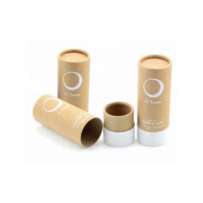 China Eco-friendly Biodegradable Paper Box Paper Material Round Paper Cosmetic Tube Packaging Kraft Cardboard for sale