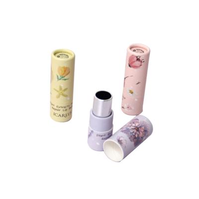 China Cosmetics Biodegradable Custom Cute Small Paper Tube Packaging Small Tube Lipstick Paper Container for sale