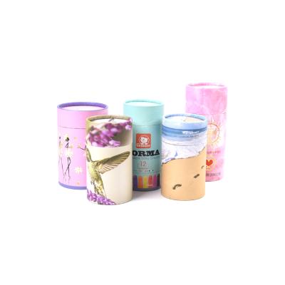 China Custom Biodegradable China Newspaper Delivery Tour Cylinder Cardboard Paper Tube For 100ml 50ml Perfume Bottle for sale