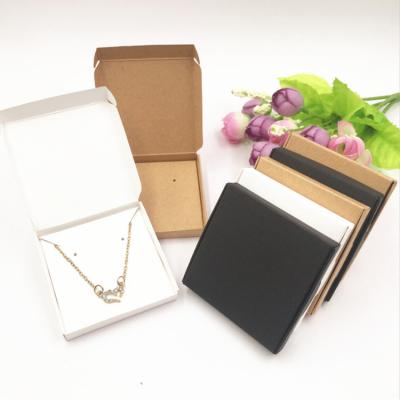 China Recyclable Wholesale Cheap Price Packaging Box Card Shipping White Small Paper Jewelry Box for sale