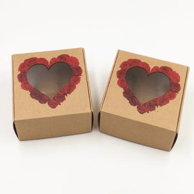 China New Design Heart Shape Recyclable Paper Card Window Packaging Paper Card Gift Box For Sale for sale