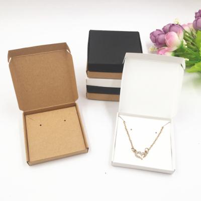 China Small Jewelry Shipping Paper Box Cosmetics Packaging Recyclable Paper Jewelry Box For Necklace for sale