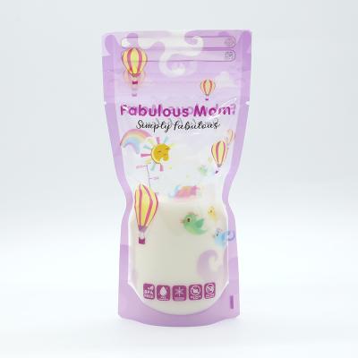 China Custom Safety Factory Price Double Zipper Seal Breastmilk Storage Bag For Storage And Freezing Breastmilk for sale