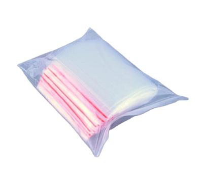 China Recyclable Clear Handle Self Press Seal Zip Lock Plastic Bags With Red Side for sale