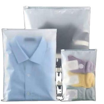 China Custom Matte Recyclable/Frosted Biodegradable Plastic Packaging Zipper Bags, T-shirt Swimwear Zip Lock Clothing Bags With Logo for sale