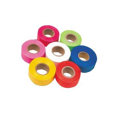 China Waterproof Printed PVC Stripped Tape Dotted Declining Tape Trail Marking Tape for sale