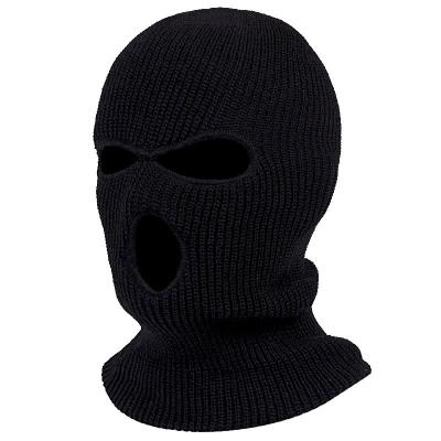 China COMMON Custom Design Embroidery Logo Balaclava Motorcycle 3 Hole Full Face Knit Ski Mask Beanie Hat, Beanie Ski Mask for sale