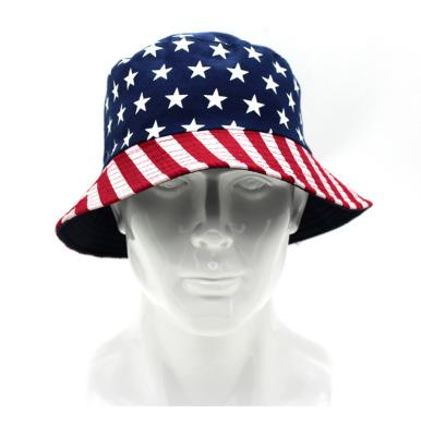 China Use Fashion High Quality Stars and Stripes Beach 100% Cotton Fisherman Outdoor Fishing Hat for sale