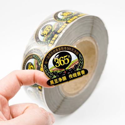 China High Quality Waterproof Roll Water Proof Custom Self Adhesive Bottle Packaging Printing Vinyl Labels Sticker With Logo for sale