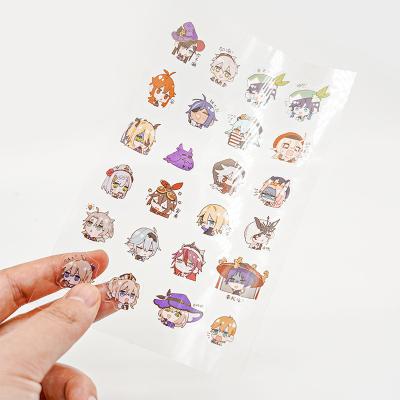 China Waterproof Self Adhesive Paper Labels Printing Custom Kiss Cut Plastic Sticker Sheet for sale