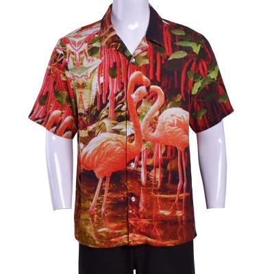 China Anti-Pilling Style Men's Custom Hawaiian Shirts Digital Factory Setting POPLIN SHORTSLEEVE SHIRT Leisure PRINTED Shirt for sale