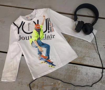 China Hot Sale Boys Casual T-shirt Boy Outfits Toddler Cotton T-shirt And Skateboard Boy Children Wear for sale