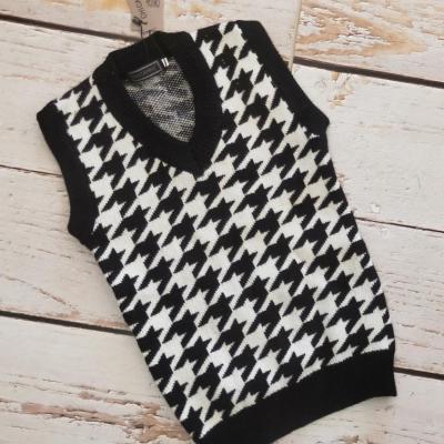 China Retail Anti-Shrink V-Neck Sweater Boys Girls Sleeveless Sweater Autumn Winter Jumper Pullover for sale