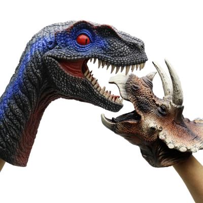 China Plastic animals and dinosaur toy set,los animales y juguetes de dinosaurios dinosaurios,cute rubber dinosaur hand puppet toys for sale