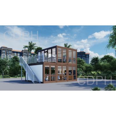 China Modern prefab steel structure house with large space, which can be used for offices for sale