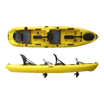 China LLDPE / UV Resistant Double Kayak With Pedal Systems Ocean Blue Kayak for sale