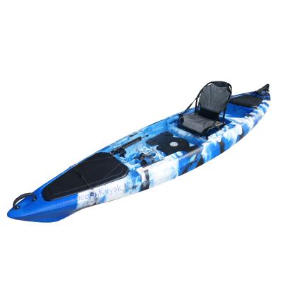 China LLDPE/UV Heavy Duty Sit On Top Fishing Kayak with Paddles and Upright Chair and Rudder System Included for sale