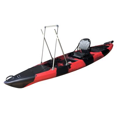 China LLDPE/UV Resistant Kayak Single Fishing Kayak with Deluxe BLUE OCEAN KAYAK Aluminum Seat for sale