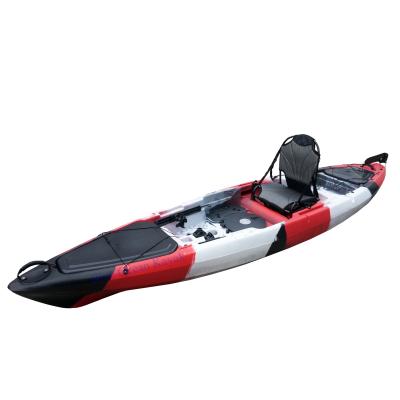 China LLDPE / UV Resistant 13ft Fishing Kayak With BLUE OCEAN KAYAK Luxury Aluminum Seat for sale