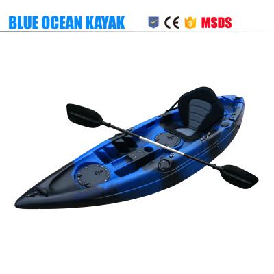 China LLDPE/UV Resistant Deep Blue Fantasy Kayak/Canoe Single Fishing /Boatwith Motor Bracket for sale