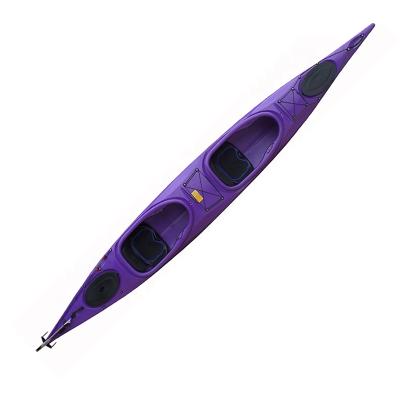 China LLDPE/UV Sit In Sea Heavy Duty Cheap Two Person Kayak With Paddles And Luxury Seats OCEAN BLUE KAYAK for sale