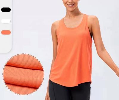 China Summer Breathable Yoga Cool Vest Women High Elastic Sports Wear Sleeveless Loose Running Fitness Blouse for sale