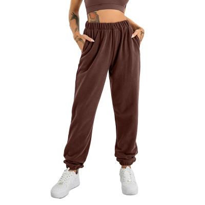 China Autumn And Winter New Plush Leisure Breathable Fashionable Thickening Women Running Sports Pants for sale