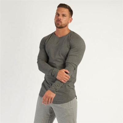 China Autumn Winter Fitness Bottom Slim Breathable Gym T-shirt Casual Sports Use Men's Activewear Long Sleeve T-shirt for sale