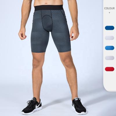 China 3D Breathable Three Dimensional Printing Elastic Quick Dry Running Shorts 3D Fitness Training Gym Pants For Men for sale