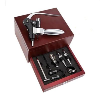 China Viable Waiter's Rabbit Wine Corkscrew Opener Gift Set Bar Accessories Set With Customized Wooden Box Wine Bottle Opener for sale